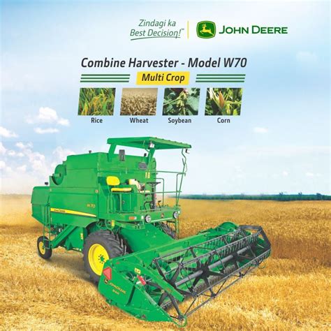 John Deere Paddy Multi Crop Combine Harvester Model W Hp At