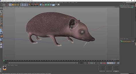 Walk Bald Hedgehog 3D Model 129 Gltf Obj Ma Max Upk