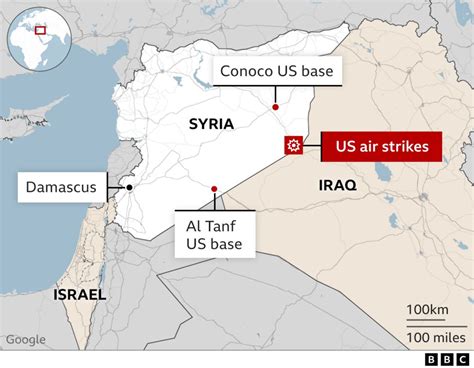 Us Strikes Syria Bases Used By Iran Linked Groups Bbc News