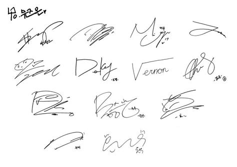 Kpop Idols With Creative Signatures K Pop Galery