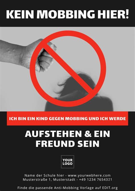 Kostenlose Anti Mobbing Poster F R Schulen