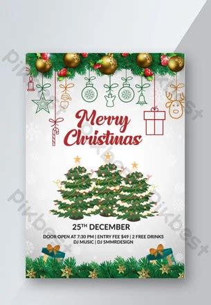 Christmas Party Flyer Template Design | PSD Free Download - Pikbest