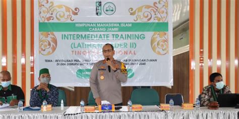 Kapolda Jambi Jadi Pemateri Lk Ii Tingkat Nasional Yang Diadakan Hmi