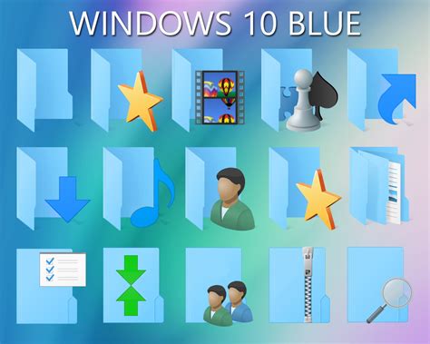 Windows 10 Blue Icon Pack