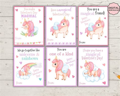 Free Printable Unicorn Valentines Day Cards Download Free Printable