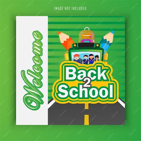 Premium Vector | Welcome back to school banner design template