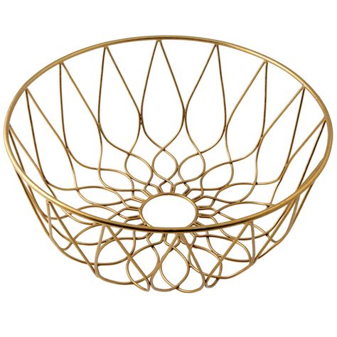 Gold Finish Wire Basket | At Home