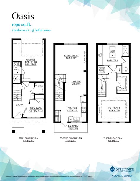 Uplands Townhomes By StreetSide Developments Oasis Floor Plans And