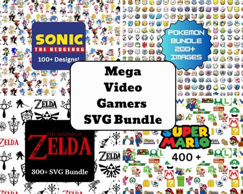 Video Game Svg Bundle Gamer Svg Bundle Png Cricut Clipart Etsy