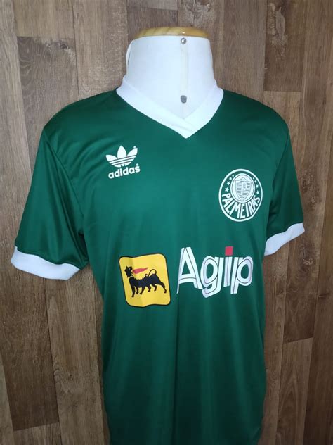 CAMISA RETRÔ PALMEIRAS 1987 88 AGIP verde FUT RETRO