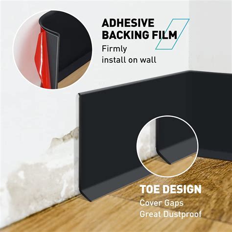 FCSOTSPS Moldura flexible para zócalo Base de pared de vinilo de 4