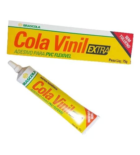 Cola Vinil Adesivo Para Pvc Flex Vel Gr Brascola Extra Mercadolivre