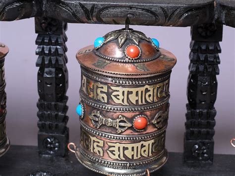 Tibetan Buddhist Wall Hanging Prayer Wheels With Auspicious Mantra