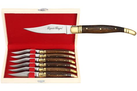 Coffret Laguiole Bougna Couteaux De Table Manche Bois