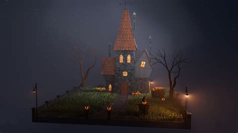 3D Halloween Haunted House - TurboSquid 1910372