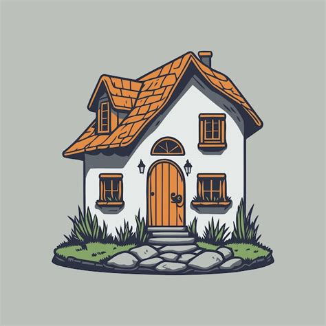 Premium Vector | Cartoon Style Cute Small House vector art illustration ...