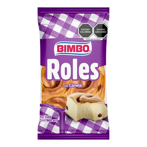 Roles De Canela Con Pasas Familiar Bimbo Paquete 365 Gr
