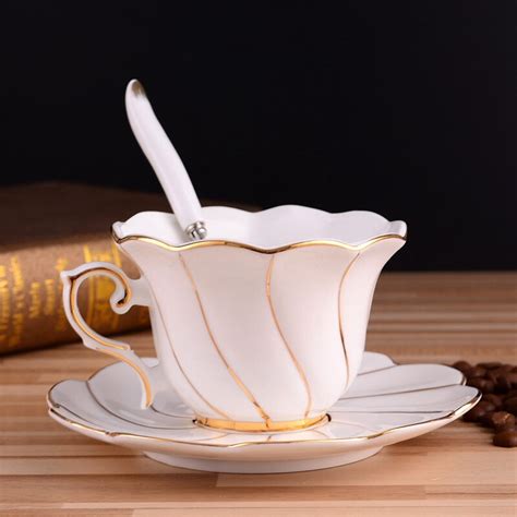 Ml Europese Koffiekopje Schotel Bone China Koff Grandado