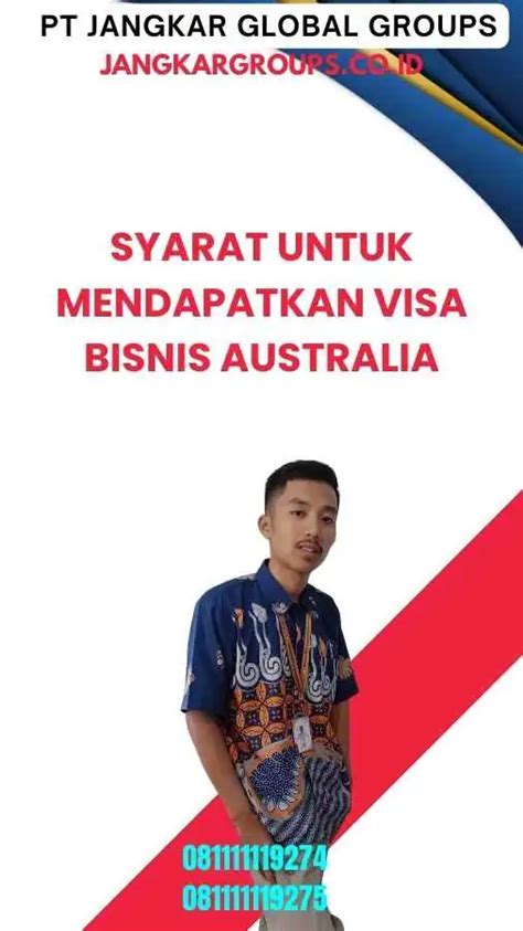 Visa Bisnis Australia Untuk Konsultasi Dan Manajemen Jangkar Global