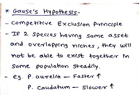 Gause S Hypothesis Competitive Exclusion Principle PDF