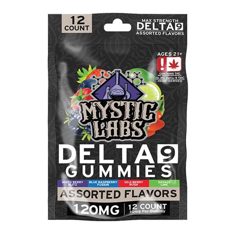 Mystic Labs 120mg Delta 9 Assorted Gummies 12 Pack CB Distributors