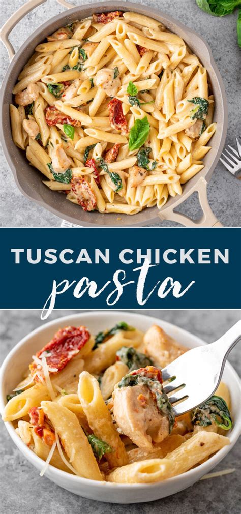 Tuscan Chicken Pasta Gimme Delicious