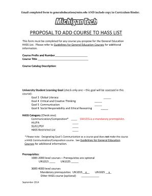 Fillable Online Mtu Email Completed Form To Generaleducationmtu Fax