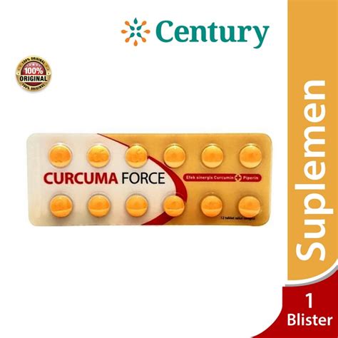 Jual CURCUMA FORCE 1 BLISTER ISI 12 TABLET CURCUMA TEMULAWAK DAYA TAHAN