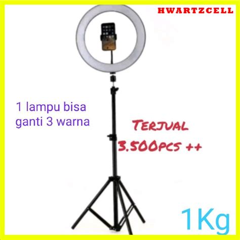 Jual Paket Set Lampu Led Ring Light Ringlight 26cm Tripod 2m