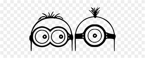 Minion Eyes Clipart - Minions In Black Sticker - Free Transparent PNG ...