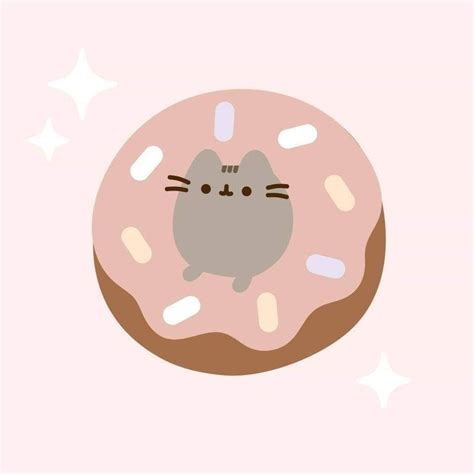 Pusheen Donut Pusheen Cute Pusheen Cat Cute Cartoon Wallpapers