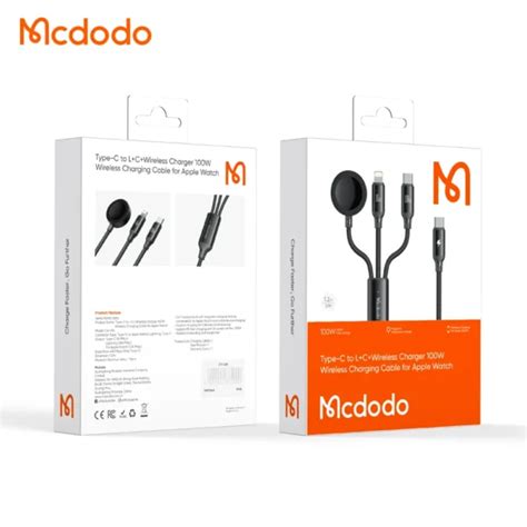 Mcdodo In W Type C To C Lightning Iwatch Wireless Charging Cable