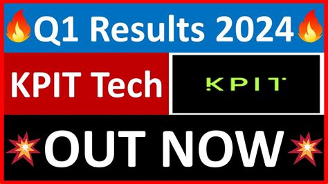 KPIT TECH Q1 Results 2024 KPIT TECHNOLOGIES Q1 Results KPIT TECH