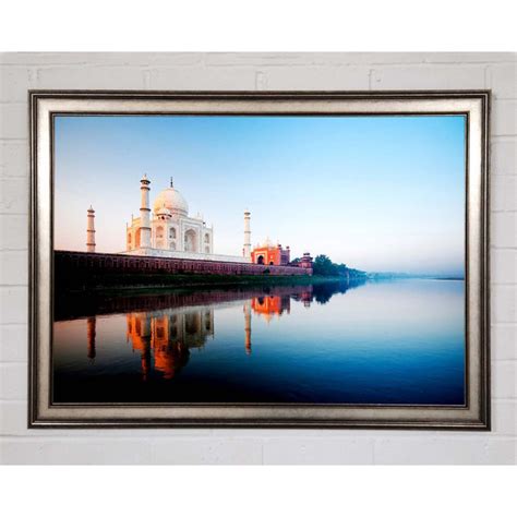 Haus Am Meer Taj Mahal Water Reflections Gerahmter Druck Wayfair De