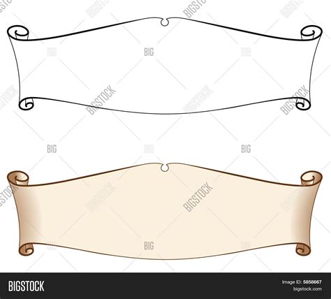 Scroll Banner Vector & Photo | Bigstock