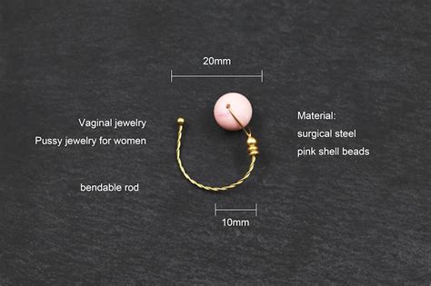 Genital Vaginal Plug Jewelry Intimate Bdsm Pussy Clamps Jewelry For Women Pink Shell Bead Of