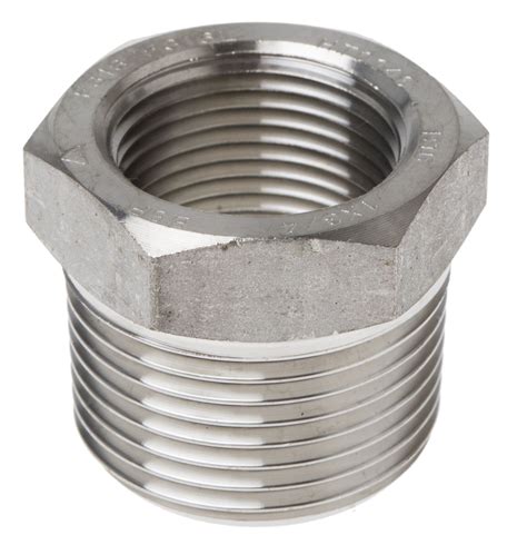 Rs Pro Stainless Steel Pipe Fitting Straight Hexagon Bush Male R In