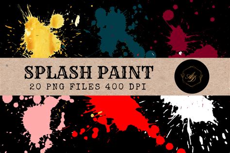 Splash Paint Clip Art Graphic by Affluent Designs · Creative Fabrica