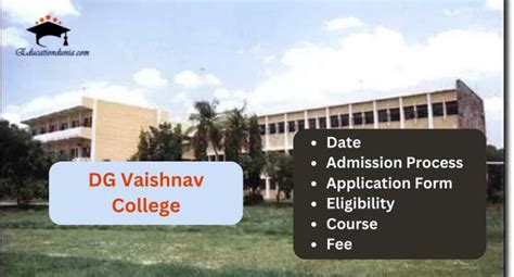 DG Vaishnav College Admission 2025-26 | Date, Course, Eligibility, Cutoff