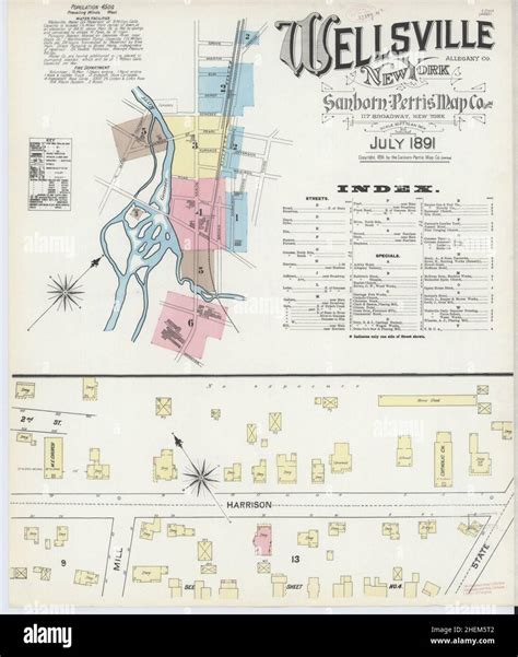 Wellsville new york map hi-res stock photography and images - Alamy