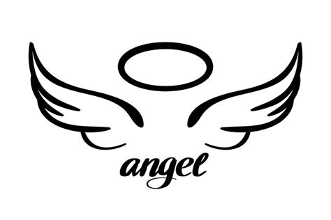 Angel wings and halo icon Royalty Free Vector Image