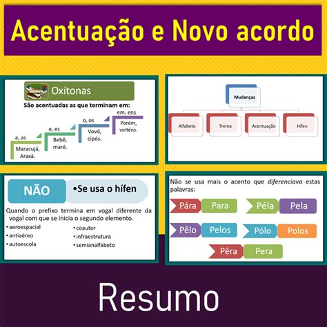 Acentua O E Novo Acordo Resumo Li O Pr Tica