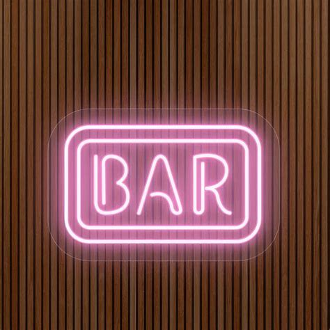 Crazy Neon 14 1/2" x 9 1/2" Pink LED "Bar" Sign CNUS010476