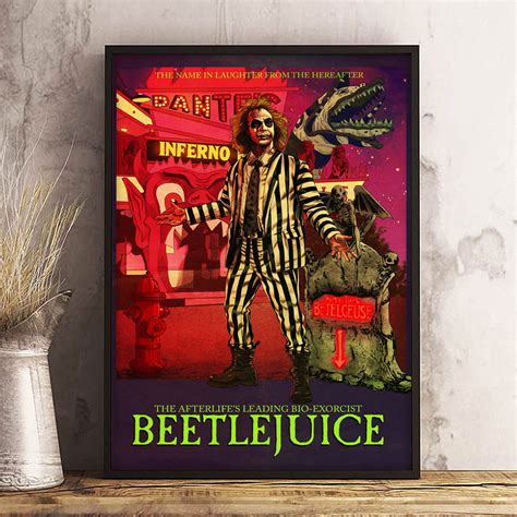 movie poster, film poster, beetlejuice poster, wall art, wal - Inspire ...