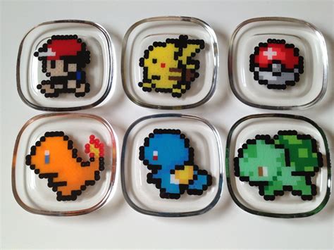 Pokemon Perler Beads Coaster