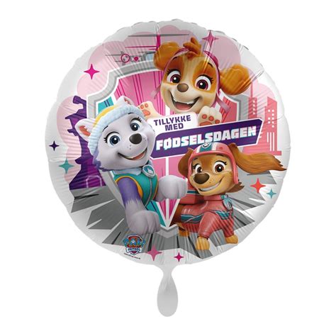 Paw Patrol Tillykke Med F Dselsdagen Folieballon Til Kr P Temashop Dk