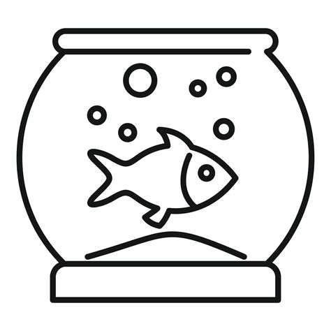 Fisch Home Aquarium Symbol Umriss Stil Vektor Kunst Bei Vecteezy