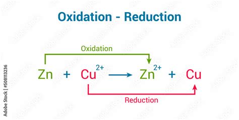 Vecteur Stock Redox Reaction Oxidation And Reduction Reactions Vector