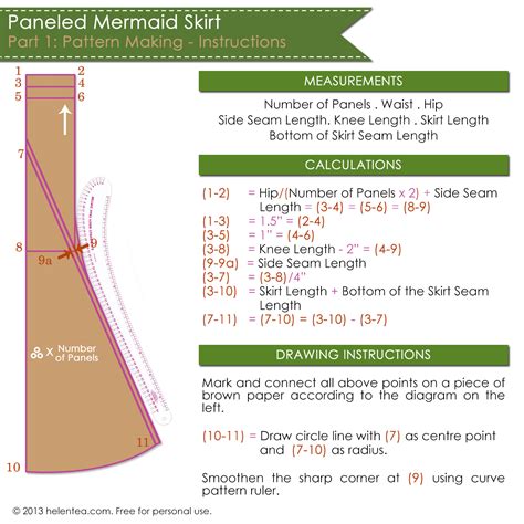 Mermaid Skirt Pattern