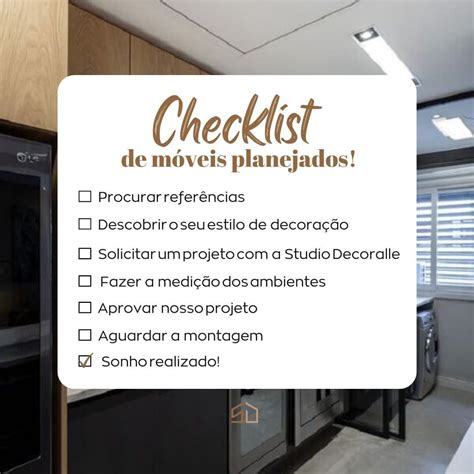 Studio Decoralle Planejados On Instagram Checklist De M Veis